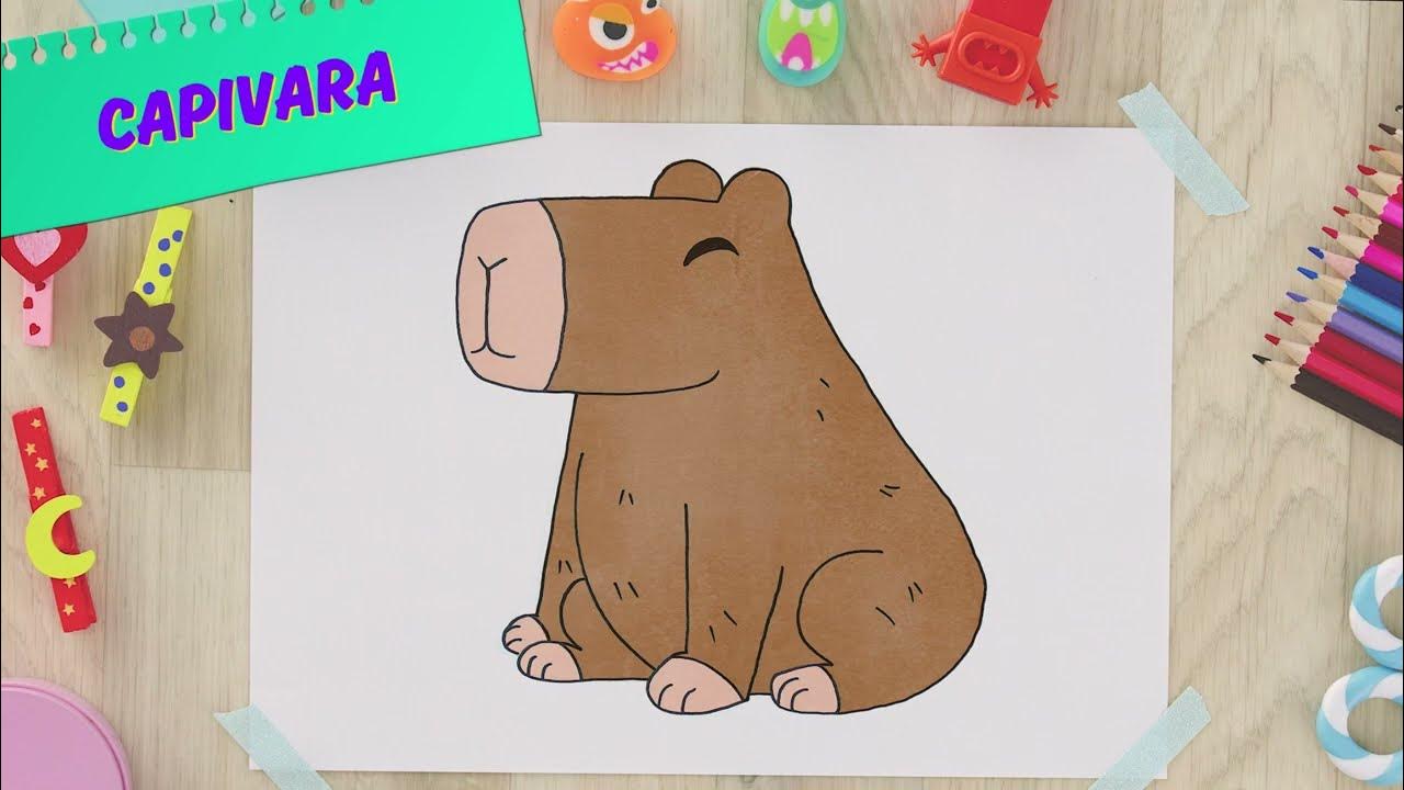 Capivara Página para colorir  Capivara desenho, Tutoriais de desenho,  Coisas para desenhar