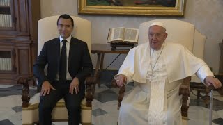 Papa recebe presidente do Equador no Vaticano | AFP