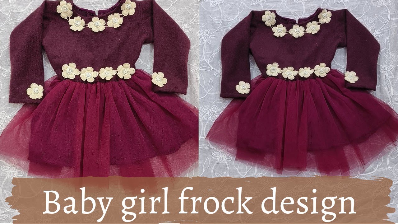 1 year baby girl frock with elastic waist cutting and stitching/@simply ...