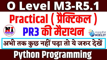O Level Python(M3-R5.1) Practical Marathon | O Level Practical Class python 2024 pr3 practical