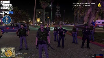 GTA V - LSPDFR 0.4.9🚔 - LSPD/LAPD - Gang Unit Patrol - Gang Attack | Shootouts | Panic Button - 4K