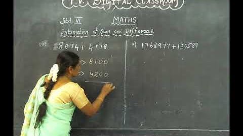 VI STD   ESTIMATION OF SUM AND DIFFERENCE