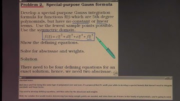 Gauss Integration.  Lecture 19, Part B.