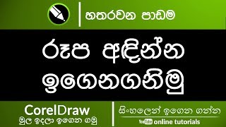 CorelDraw Beginner Course (Sinhala) Part 04 - Drawing and Coloring Shapes