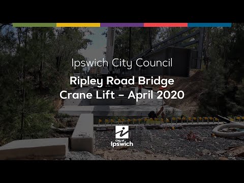Ripley Road Bridge crane lift April 2020