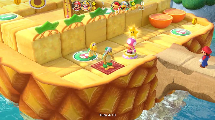 Super Mario Party Partner Party #1899 Watermelon Walkabout Pom Pom & Hammer Bro vs Mario & Wario