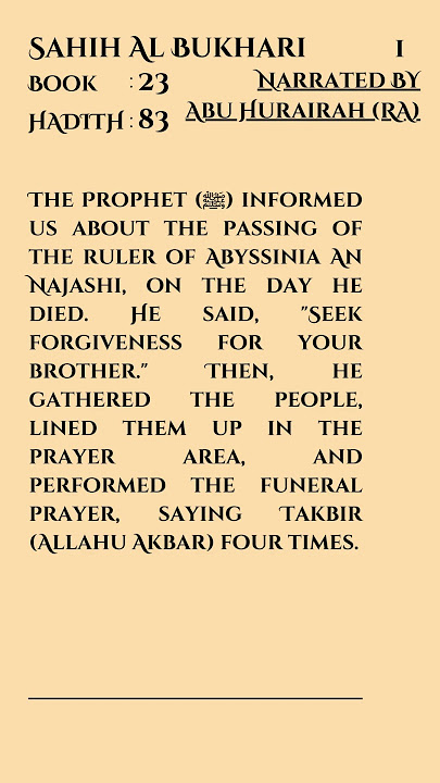 Sahih Al Bukhari - Book: 23 | Hadith: 83