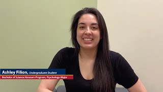 Department of Psychology Undergraduate Student Ashley Filion Profile