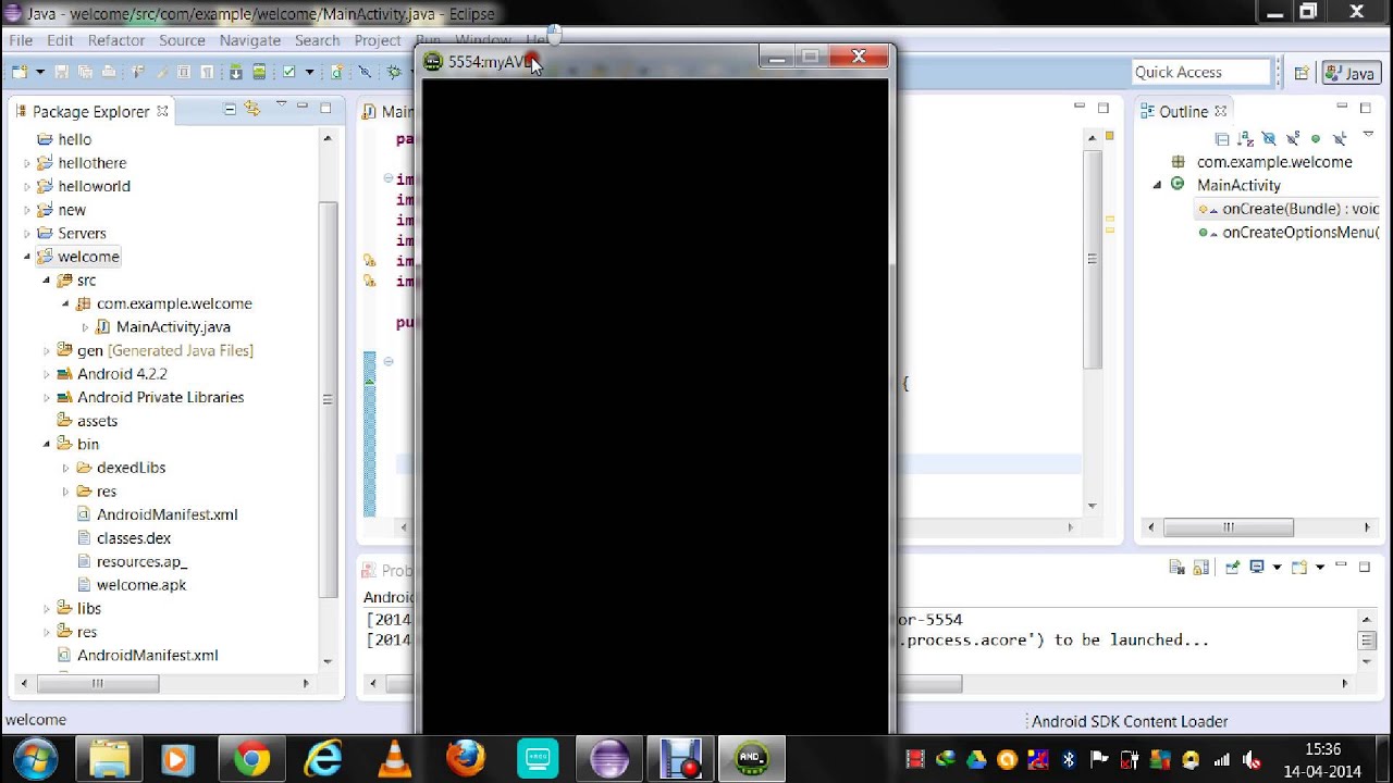 how to run your first android program - YouTube