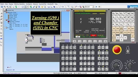 How to use Turning G90 and Chamfer G01 in CNC| Turning G90 and Chamfer G01| CNC| GOSFM|....!!!!!