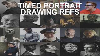 Timed MALE Portrait Drawing References- 3.5 minutes Timed MALE Portrait Drawing References- 3.5 minutes