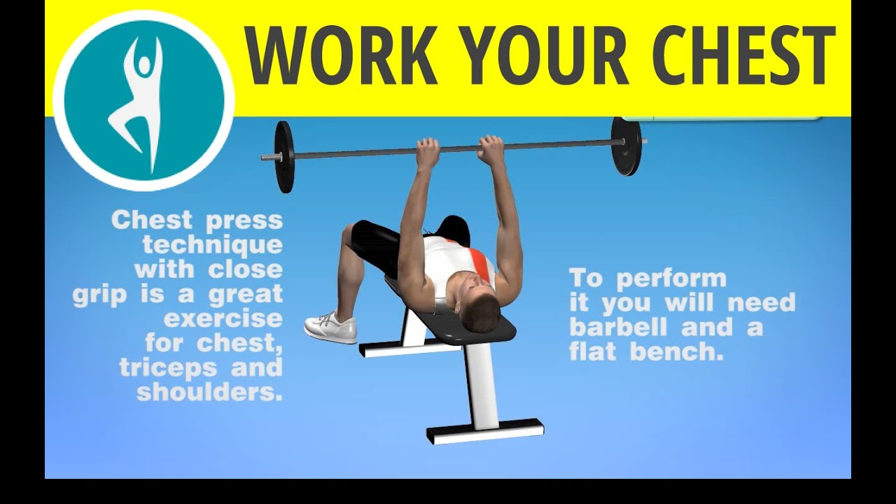 Chest Press Workout With Weights Close Grip YouTube
