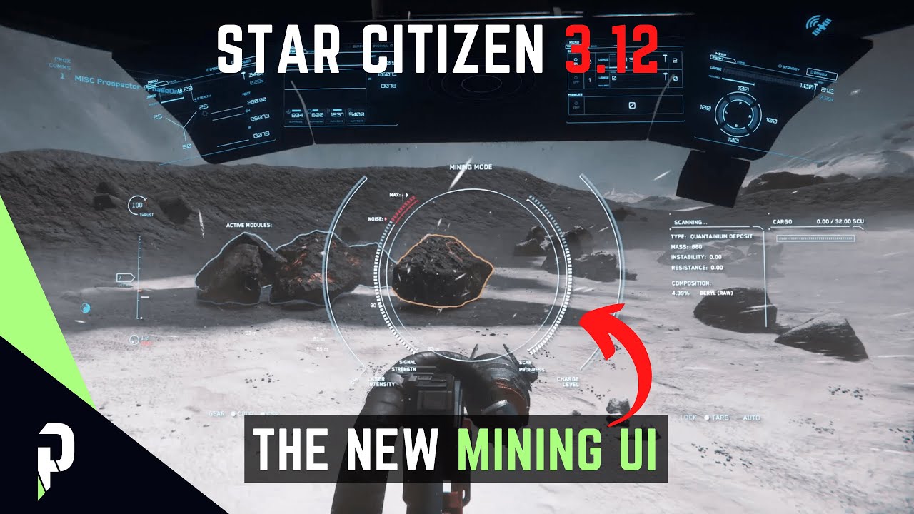 Star Citizen 3.12 - The New Mining UI - YouTube