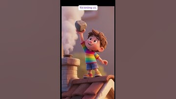 Anh trai lấy đá chặn ống khói lại và cái kết bị mẹ đánh #hàithiếunhi #videohàichobé #short