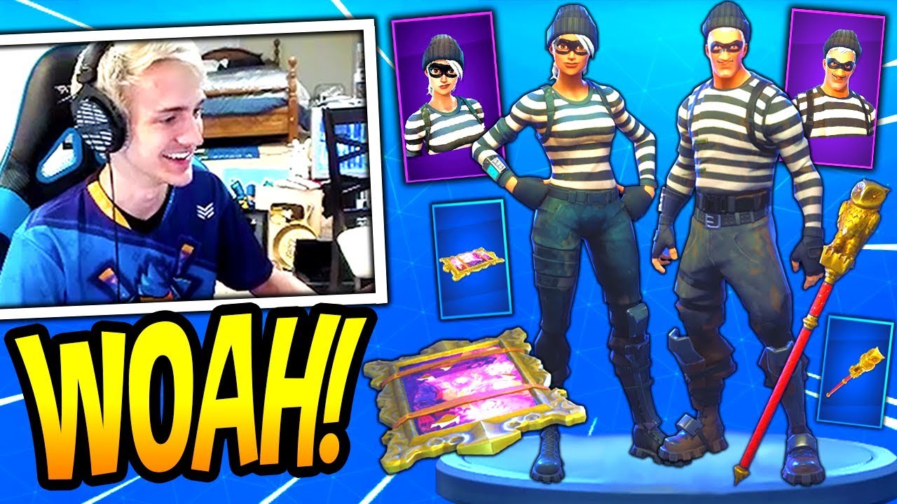 Scoundrel Fortnite Pickaxe Ninja Reacts To New Rapscallion Scoundrel Skins Starry Flight Glider Niteowl Pickaxe Youtube