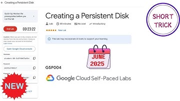 Creating a Persistent Disk || 2025 || #GSP004 #qwiklabs #qwiklabsarcade2025
