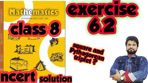 class 8 ncert math solution exercise 6.2 | square | Pythagorean triplet |@BrahmdevSharmaClasses
