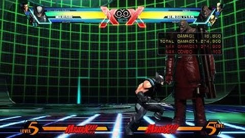 ULTIMATE MARVEL VS. CAPCOM 3 Wolverine Fatal Claw loop (4 reps)