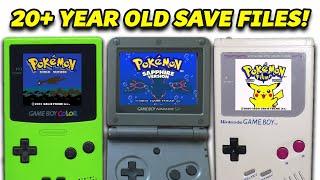 I reacted to ALL my old Pokemon game save files...