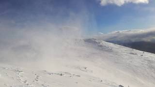 Snow devil swirl in northern Slovenia 1, 21. January 2018