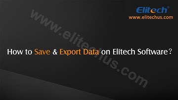 How to save and export data on Elitech software?