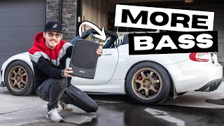 More BASS! Installing a slim Atoto subwoofer in the Miata