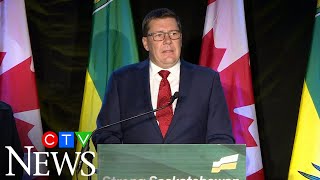 Watch Scott Moe's speech after winning Saskatchewan Party majority
