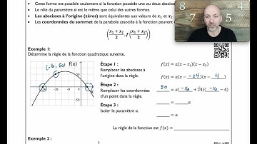 Secondaire 4 SN - La fonction quadratique
