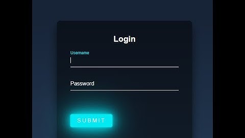 Login form in css with floating placeholder text and light button | Pure CSS Tutorial | Design Login