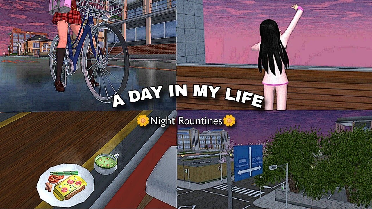 A DAY IN MY LIFE🌼Night Rountines🌼||Sakura School Simulator||