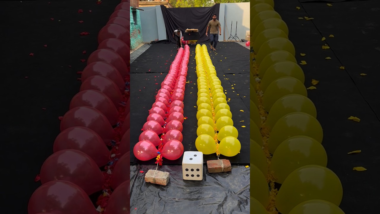 Pop balloon hit challenge with brother vs brother part 463 #shorts