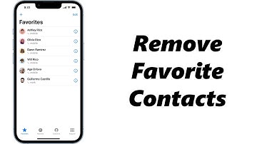 How To Remove Favorite Contacts On iPhone