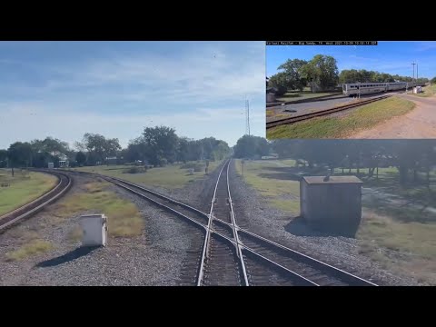 Amtrak Texas Eagle Coming Into Big Sandy Texas (Virtual Railfan Cam)