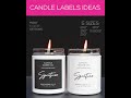 Jar Candle Label Designed Template Printable | Personalised Candle Jar Label Template Downloadable