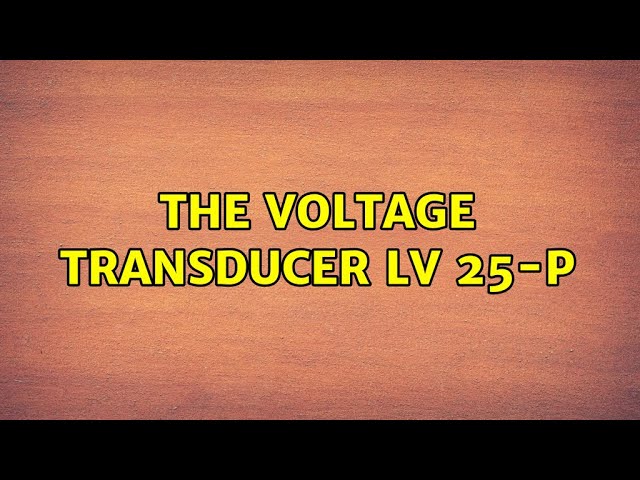 Isolated AC voltage sensing using LV25-P