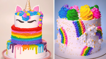 Amazing Unicorn Cake Decorating Ideas | The Most Satisfying Colorful Chocolate Cake Compilation