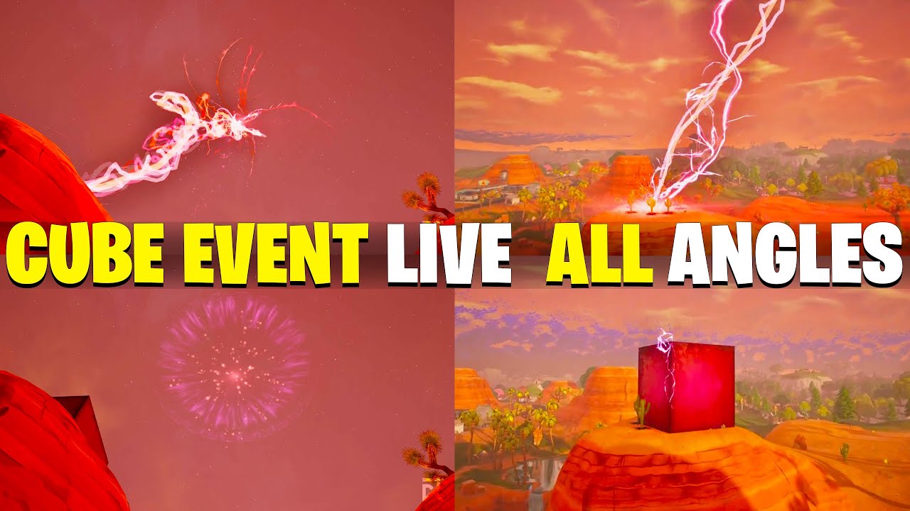 *NEW* Fortnite: RED CUBE EVENT | (All Angles of Live Event)