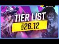 NEW TIER LIST For PATCH 26 12 League Of Legends 
