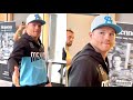 CANELO IN ENGLISH "I'M ALWAYS HAPPY!" SHOWS DOPE TRACK SUIT &  LOVE TO LITTLE GIANT BOXING