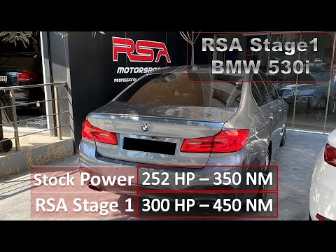 BMW G30 530i 320HP - 450NM Stage 1 | Stock 100-200 km/h: 17.34sec. With ...