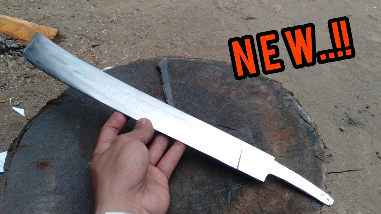 membuat golok kopak rawing, berbahan baja per PROSES FULL..!!