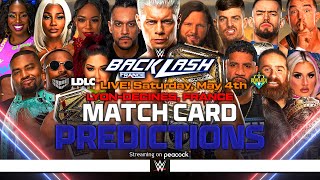 WWE Backlash 2024 - Match Card Predictions [v2]