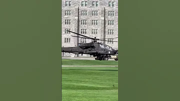 AH 64 Apache Helicopter Terrain Flight Takeoff From West Point Parade Ground September 10 2022 