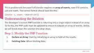 Troubleshooting FullCalendar.io Event Display Issues: The Importance of Proper JSON Formatting