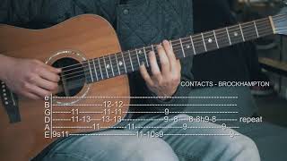 Video thumbnail of "Contacts - Brockhampton - Guitar Tabs"