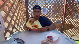 MONSTER SIZED DOUBLE BACON CHEESEBURGER from Hodad's Ocean Beach in San Diego, California !