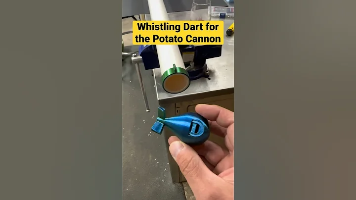 3D Printed Whistling shell fired out a potato cannon #shorts  #3dprinting #potatogun #youtubeshorts