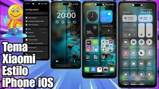 Tema Xiaomi Estilo iPhone Ícones Animados e Centro de Controle HyperOs igual iOS 26 @CiclopeTech