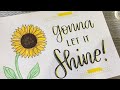 Hand lettering 001 | Sunflower doodle