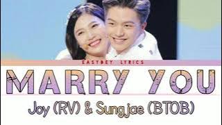 JOY (RED VELVET) & SUNGJAE (BTOB) - MARRY YOU // EASY LYRICS // COLOR CODED